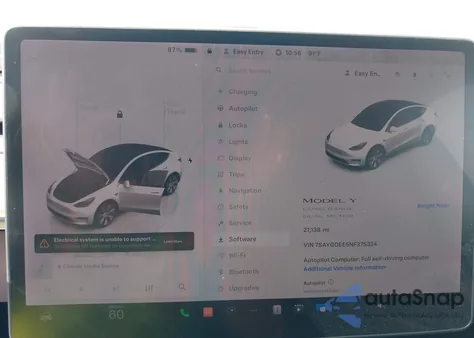 2022 Tesla Model Y Long Range Dual Motor All-Wheel Drive z USA, uszkodzony, nr VIN 7SAYGDEE5NF375324